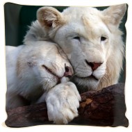 Фотоподушка Белый лев